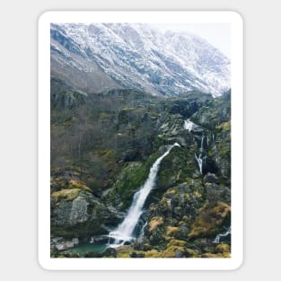 Norwegian Mountainside Waterfall Briksdalsbreen Sticker